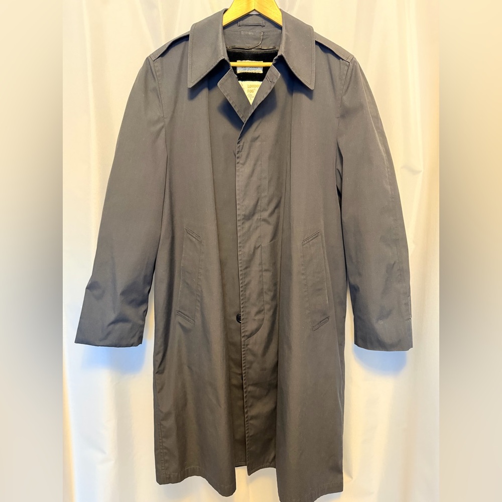 London Fog Men's Dark Navy Trench Coat